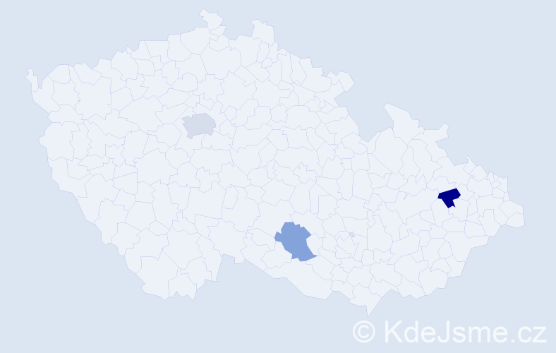 Příjmení: 'Máhrová', počet výskytů 4 v celé ČR
