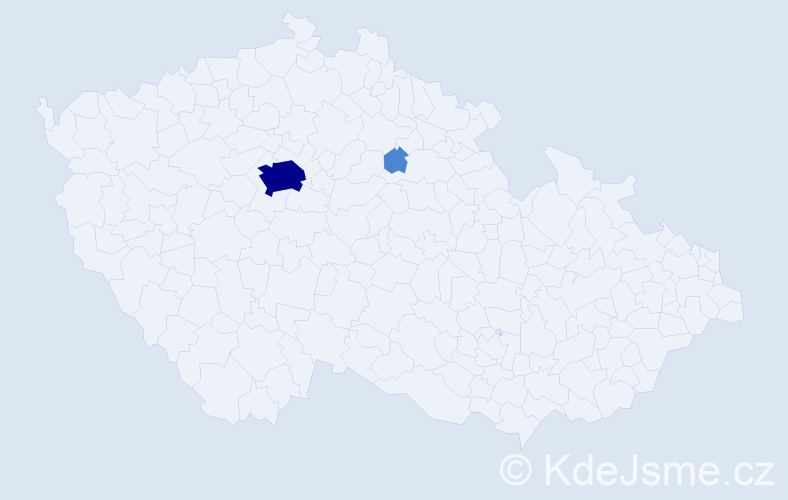 Příjmení: 'Bunzáková', počet výskytů 7 v celé ČR