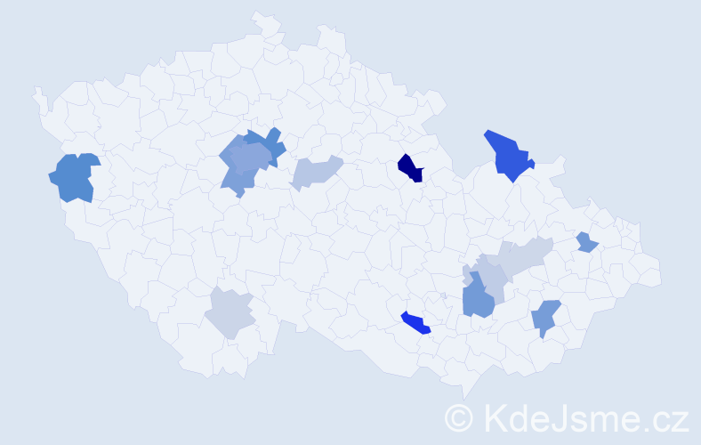 Příjmení: 'Cooper', počet výskytů 44 v celé ČR