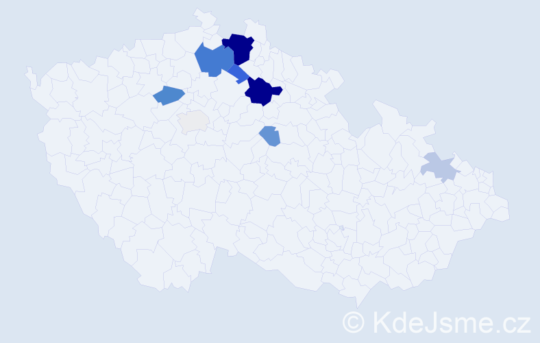 Příjmení: 'Samšiňáková', počet výskytů 26 v celé ČR