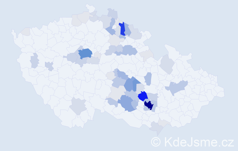 Příjmení: 'Pochopová', počet výskytů 256 v celé ČR