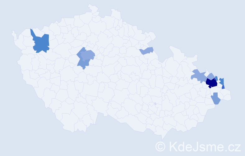 Příjmení: 'Bochenková', počet výskytů 28 v celé ČR