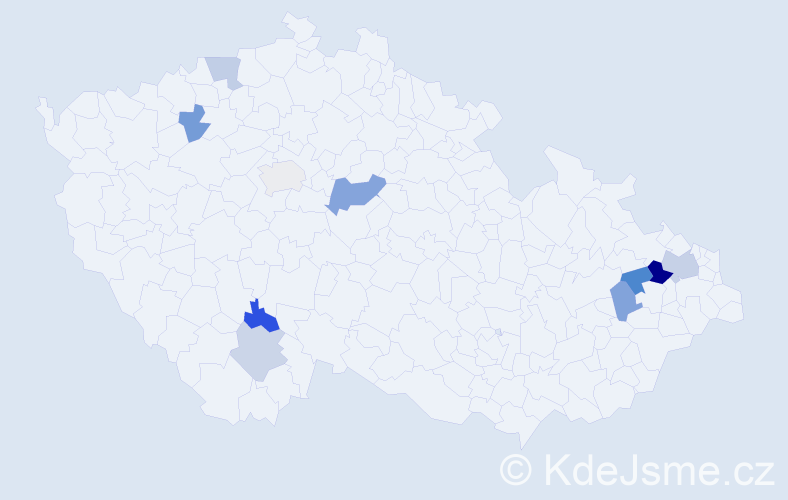 Příjmení: 'Sudoměřická', počet výskytů 14 v celé ČR