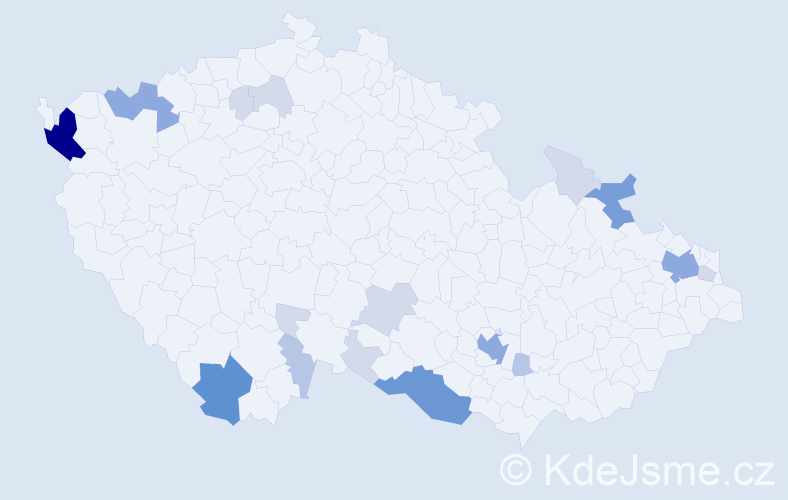 Příjmení: 'Kotlar', počet výskytů 58 v celé ČR