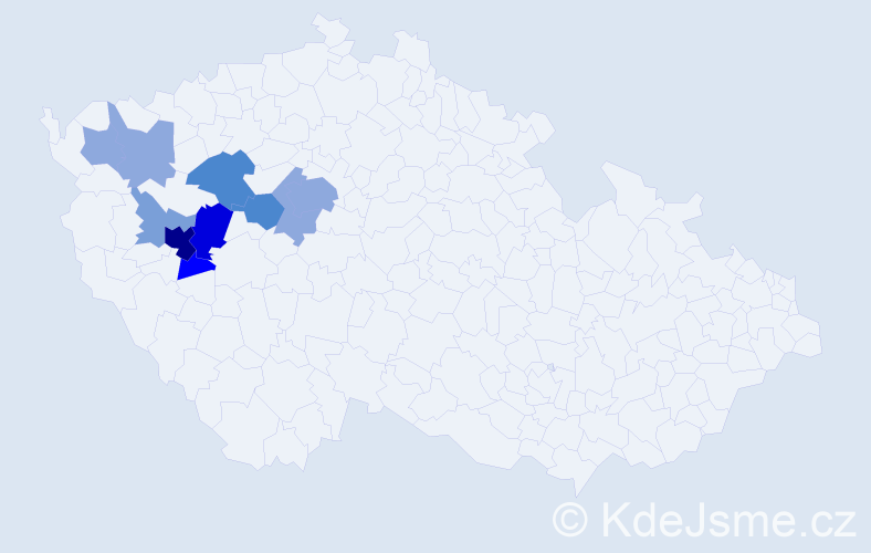 Příjmení: 'Fast', počet výskytů 30 v celé ČR