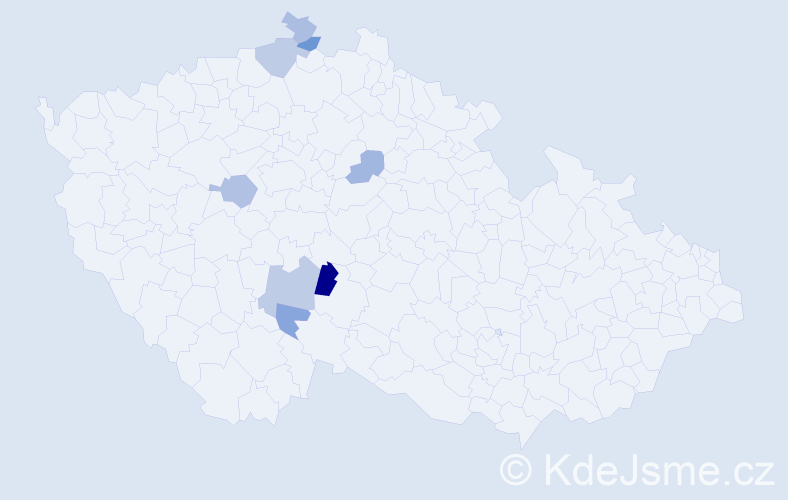 Příjmení: 'Karkule', počet výskytů 22 v celé ČR
