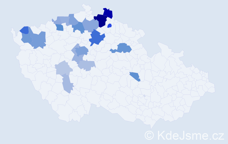 Příjmení: 'Durdisová', počet výskytů 79 v celé ČR