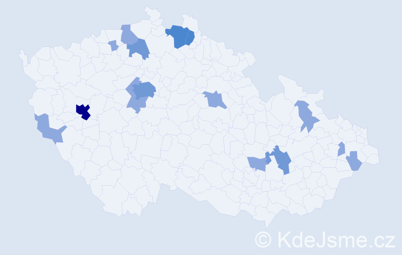 Příjmení: 'Soroka', počet výskytů 27 v celé ČR