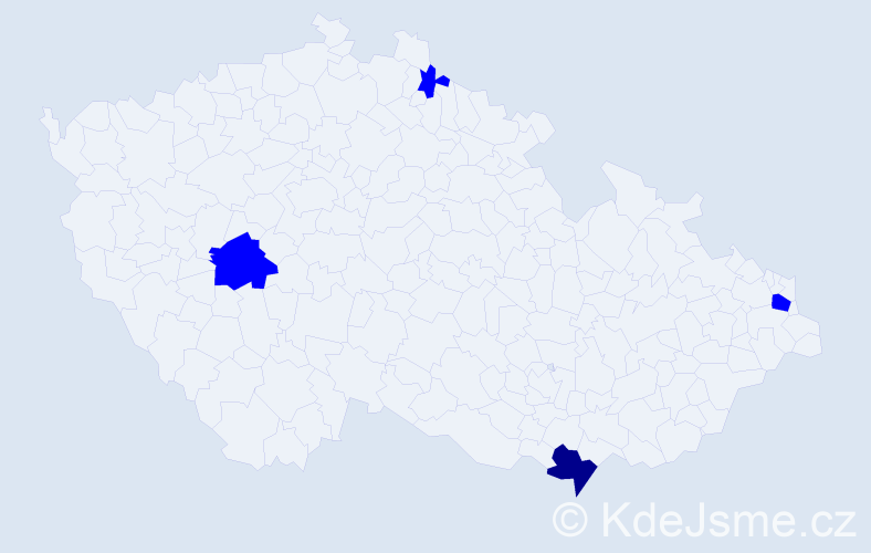 Příjmení: 'Znamenák', počet výskytů 9 v celé ČR