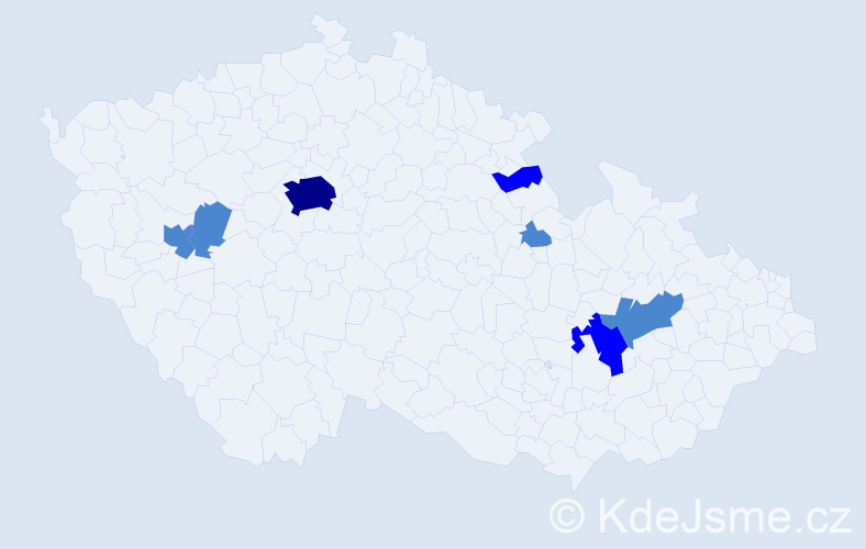 Příjmení: 'Woth', počet výskytů 11 v celé ČR
