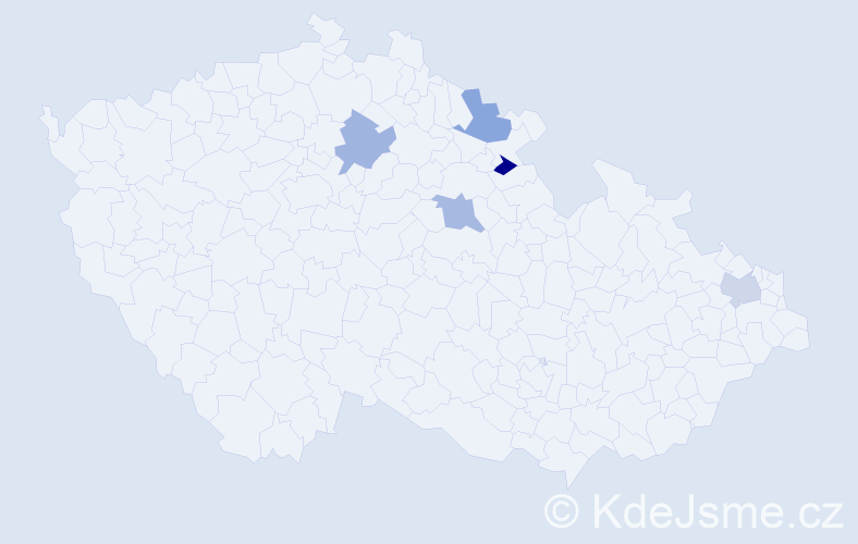 Příjmení: 'Šelepec', počet výskytů 5 v celé ČR