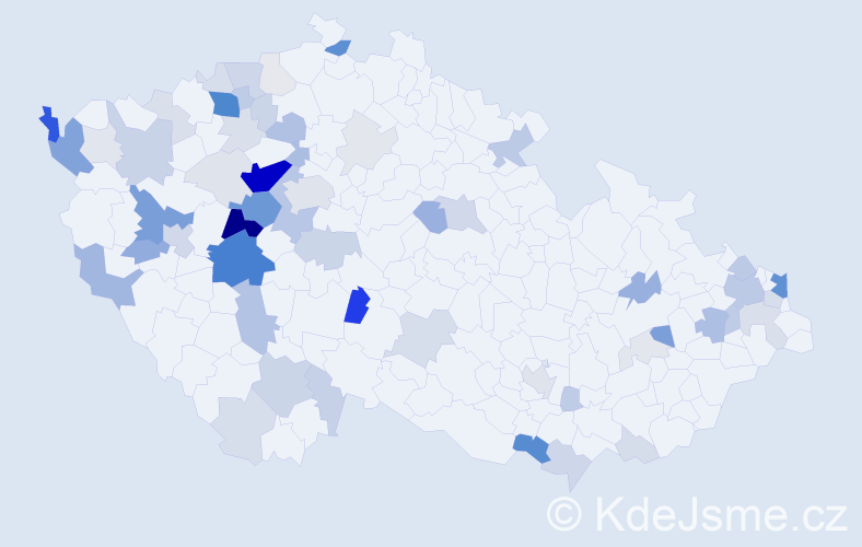 Příjmení: 'Rácz', počet výskytů 234 v celé ČR