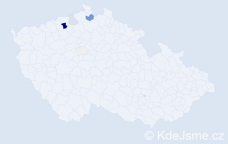 Příjmení: 'Siedek', počet výskytů 9 v celé ČR