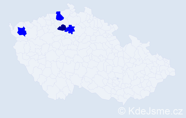Příjmení: 'Prillová', počet výskytů 5 v celé ČR