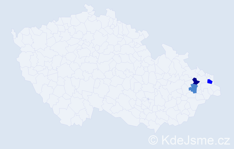 Příjmení: 'Matušiková', počet výskytů 6 v celé ČR