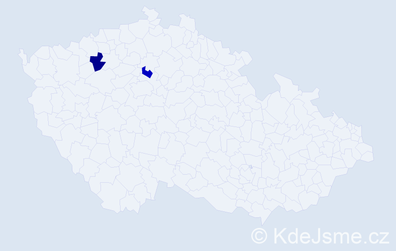 Příjmení: 'Gugala', počet výskytů 2 v celé ČR
