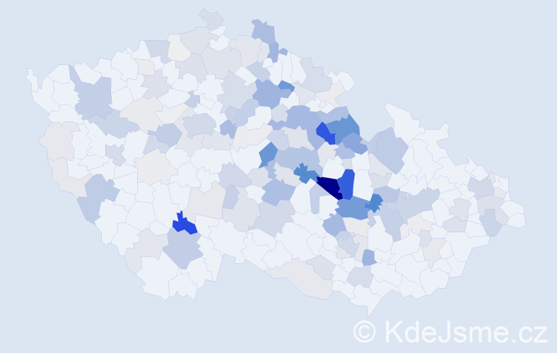 Příjmení: 'Luňáček', počet výskytů 486 v celé ČR