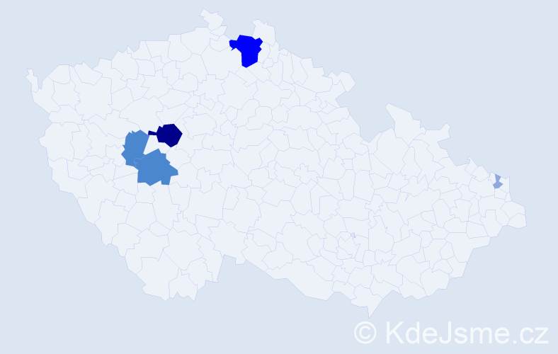 Příjmení: 'Ličík', počet výskytů 14 v celé ČR