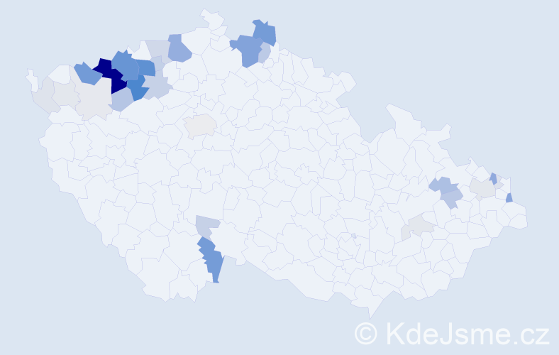 Příjmení: 'Makuňa', počet výskytů 125 v celé ČR