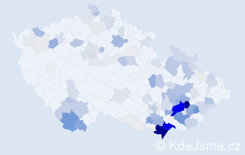 Příjmení: 'Úlehla', počet výskytů 359 v celé ČR