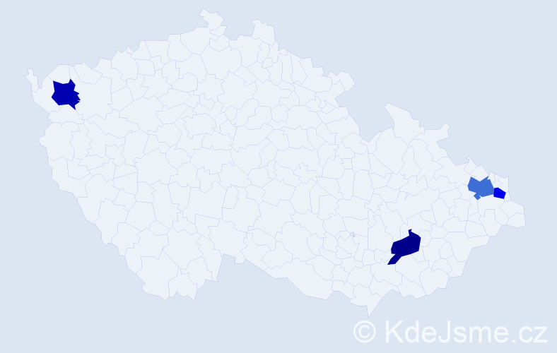 Příjmení: 'Ořechovská', počet výskytů 14 v celé ČR