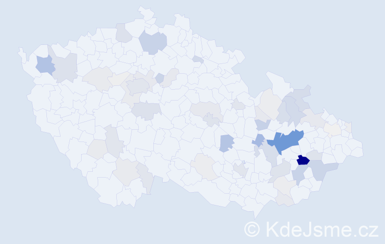 Příjmení: 'Kurfürst', počet výskytů 195 v celé ČR