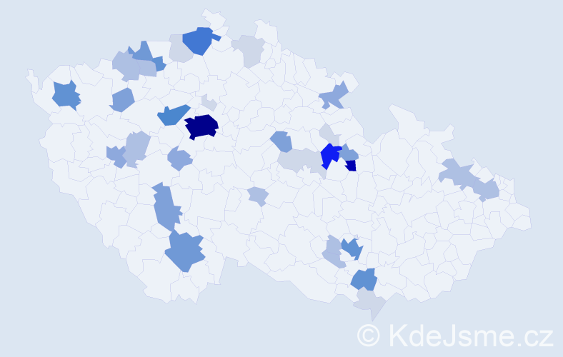 Příjmení: 'Cibula', počet výskytů 136 v celé ČR