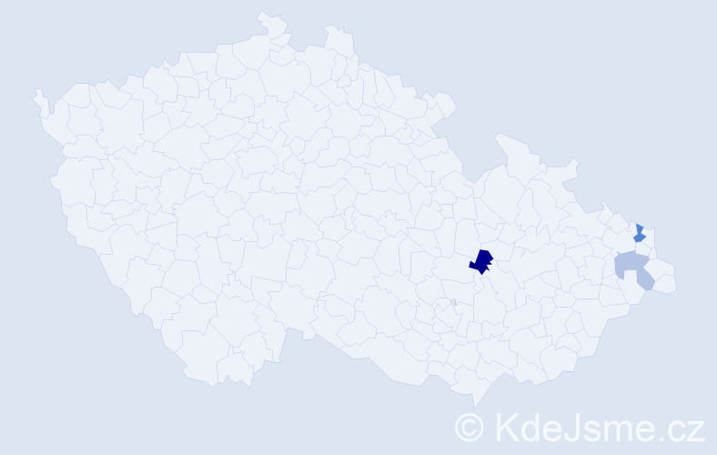 Příjmení: 'Krajanec', počet výskytů 8 v celé ČR