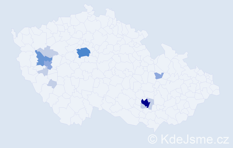 Příjmení: 'Duchaň', počet výskytů 28 v celé ČR