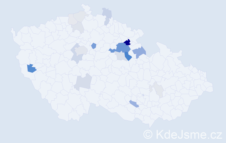 Příjmení: 'Knejp', počet výskytů 65 v celé ČR