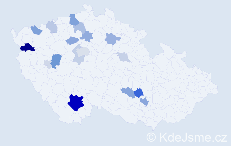 Příjmení: 'Savula', počet výskytů 42 v celé ČR