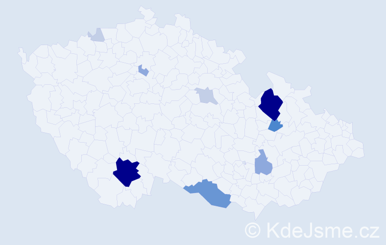 Příjmení: 'Langmannová', počet výskytů 37 v celé ČR