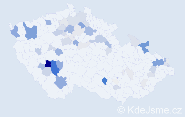 Příjmení: 'Sulek', počet výskytů 195 v celé ČR