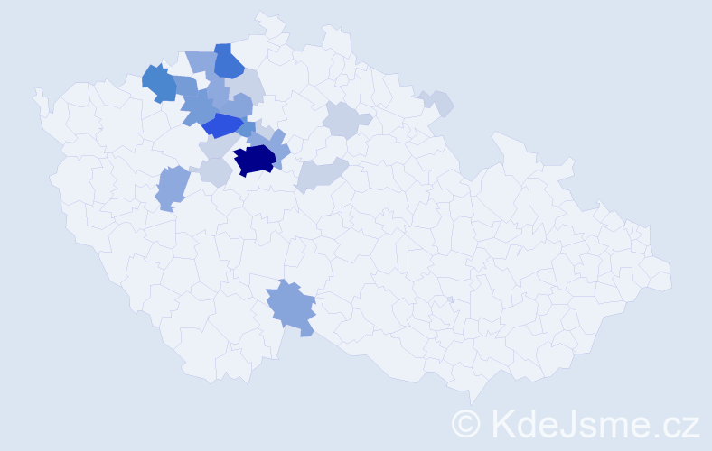 Příjmení: 'Kricnerová', počet výskytů 68 v celé ČR