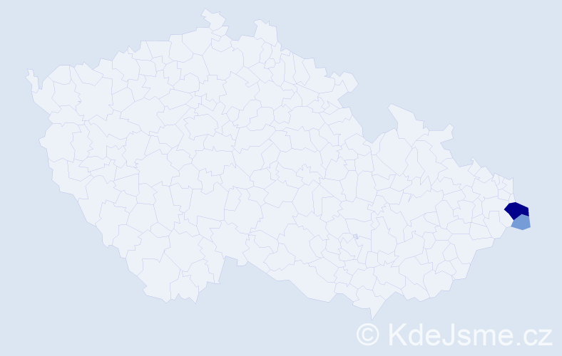 Příjmení: 'Bukowczanová', počet výskytů 9 v celé ČR