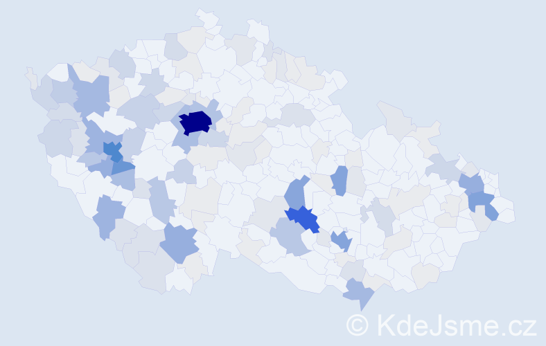 Příjmení: 'Milota', počet výskytů 531 v celé ČR