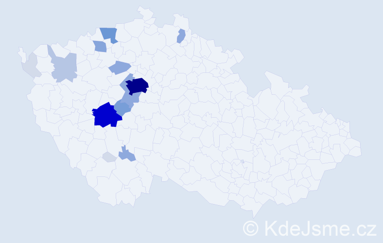 Příjmení: 'Svojtka', počet výskytů 63 v celé ČR