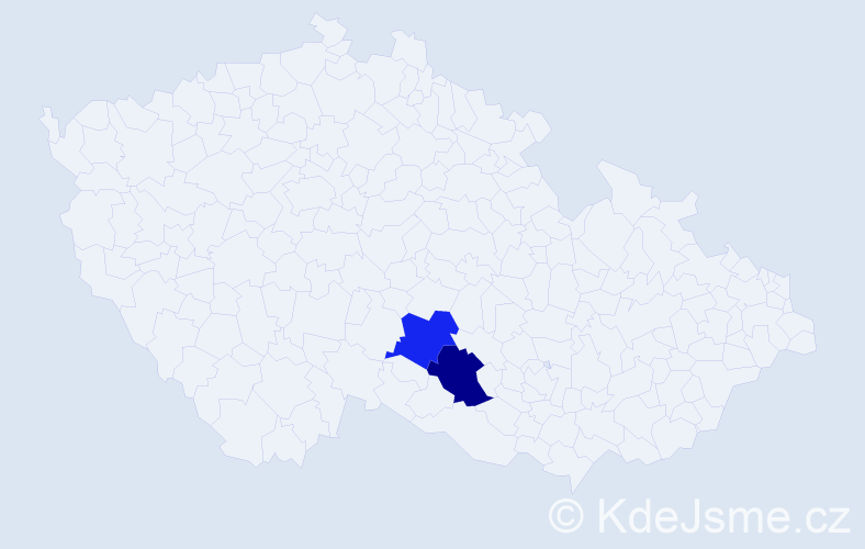 Příjmení: 'Frula', počet výskytů 11 v celé ČR