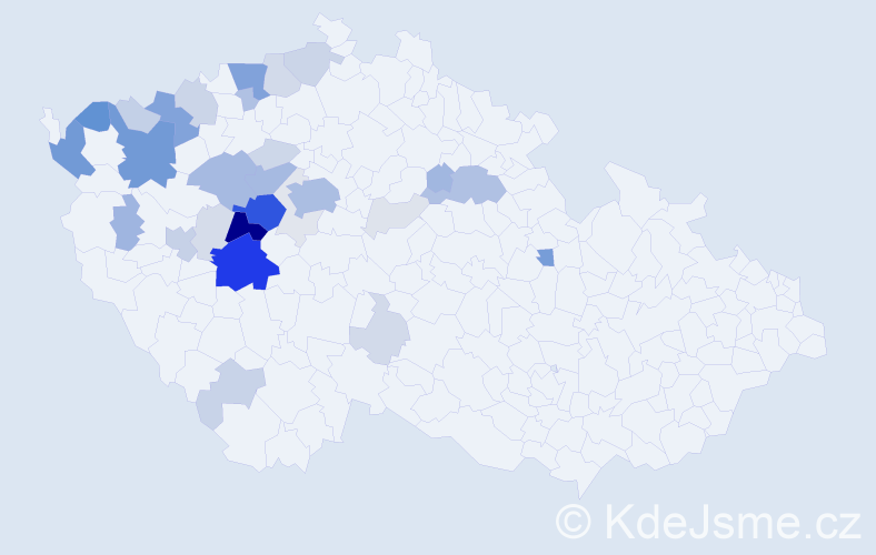 Příjmení: 'Endršt', počet výskytů 136 v celé ČR