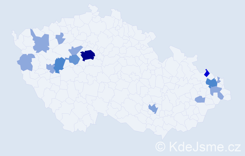 Příjmení: 'Kermes', počet výskytů 36 v celé ČR