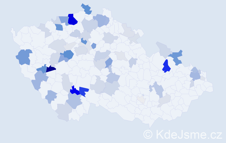 Příjmení: 'Kurejová', počet výskytů 176 v celé ČR