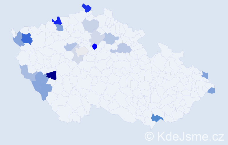 Příjmení: 'Belanec', počet výskytů 51 v celé ČR