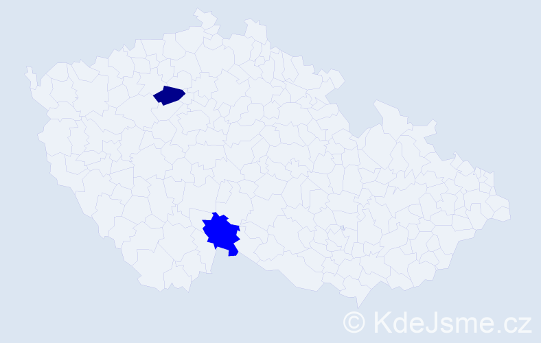 Příjmení: 'Danihelovská', počet výskytů 3 v celé ČR
