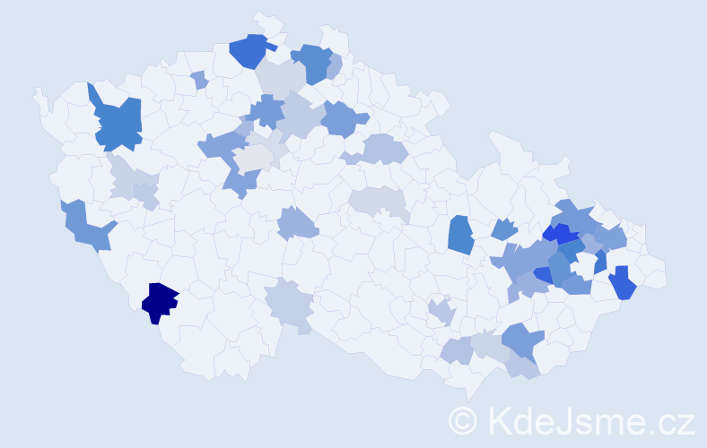 Příjmení: 'Hikl', počet výskytů 140 v celé ČR