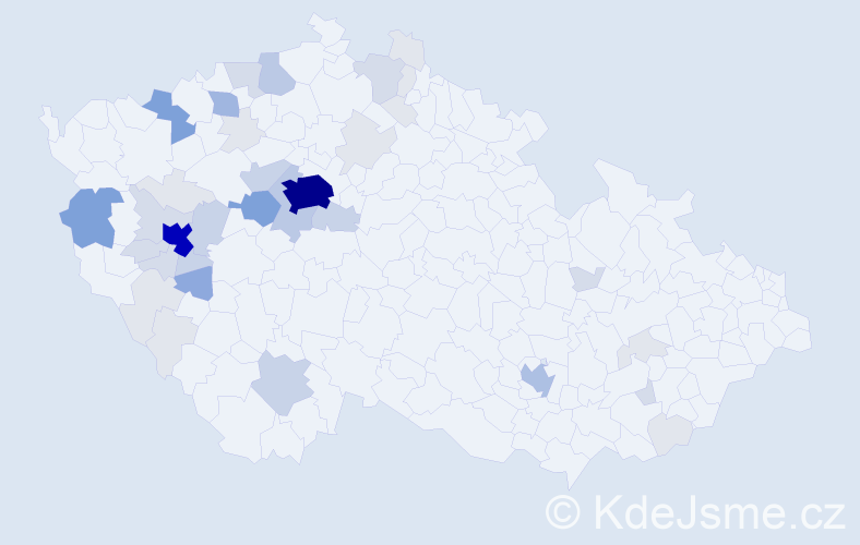 Příjmení: 'Šroubková', počet výskytů 166 v celé ČR