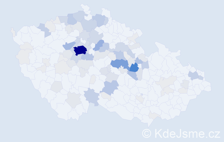 Příjmení: 'Hurych', počet výskytů 384 v celé ČR