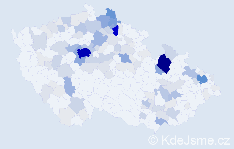 Příjmení: 'Maturová', počet výskytů 482 v celé ČR