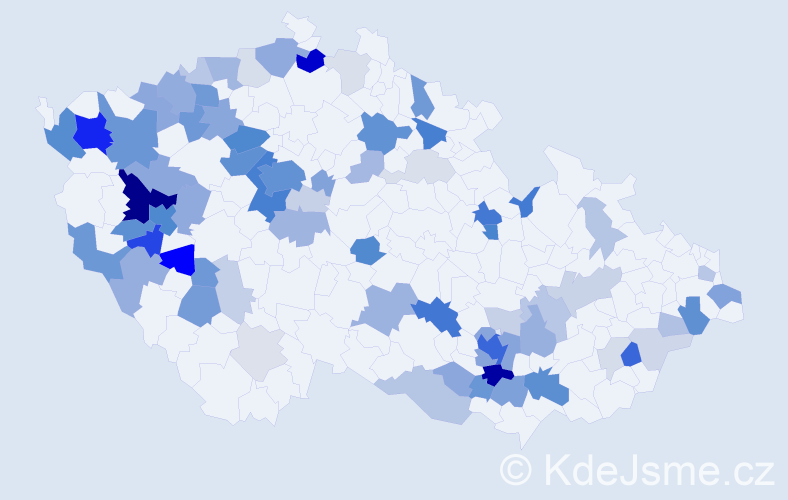 Příjmení: 'Singer', počet výskytů 272 v celé ČR