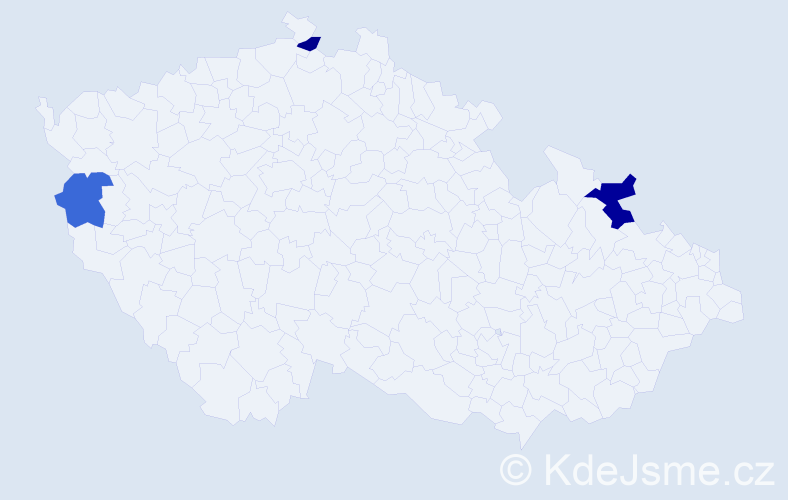 Příjmení: 'Czödörová', počet výskytů 4 v celé ČR