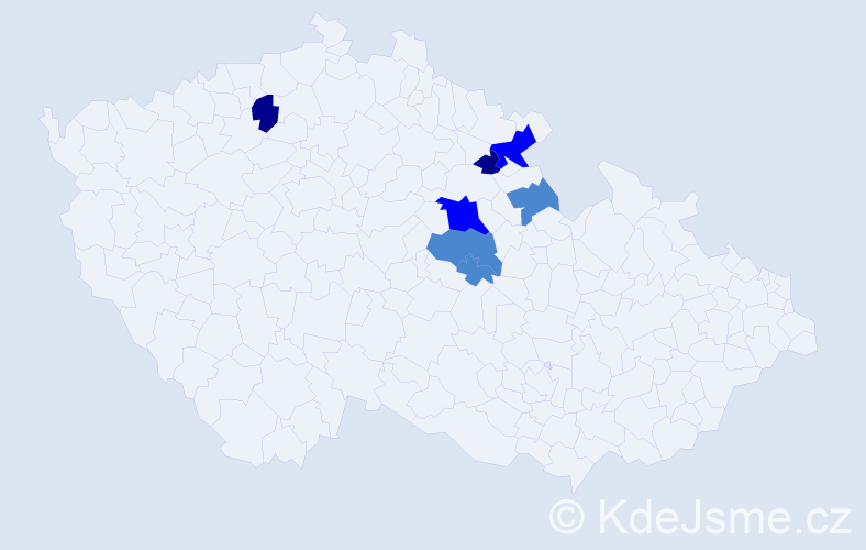 Příjmení: 'Marschall', počet výskytů 13 v celé ČR